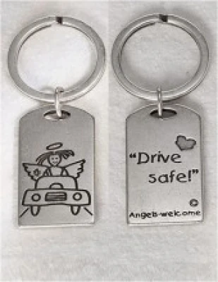 Schutzengel Schlüsselanhänger "Drive safe" Kabuki Country